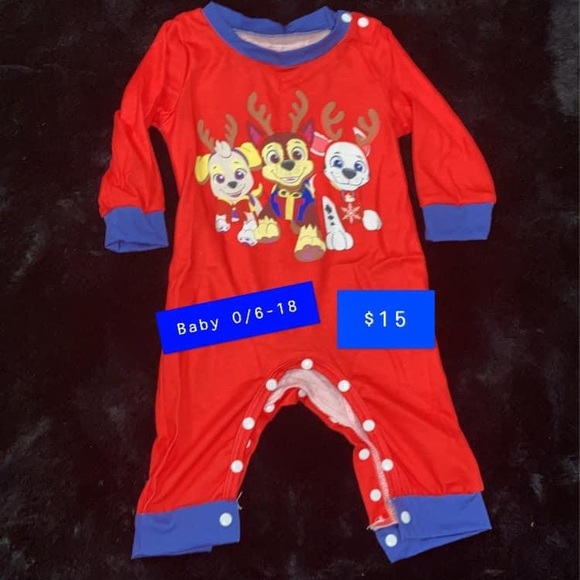 Adult Red/Blue PAW PATROL Family matching Christmas pajamas - Picture 8 of 8